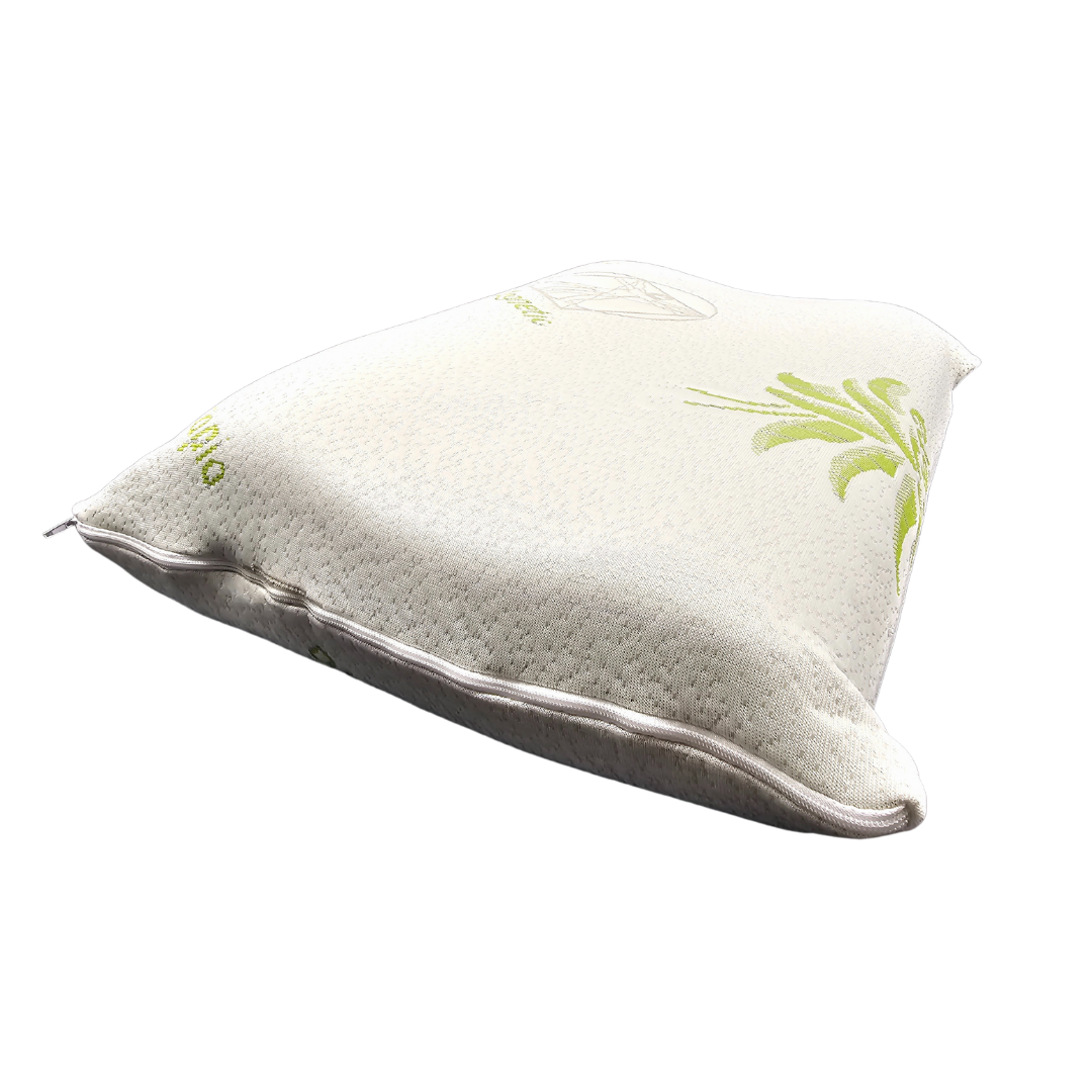 Scarnatti Ergonomic Height-Adjustable Sleeping Pillow, Silver Memory Foam Pillow, Neck Support Pillow, with Washable AloeVera Cover, 50 x 30 cm, Height 8/11 cm