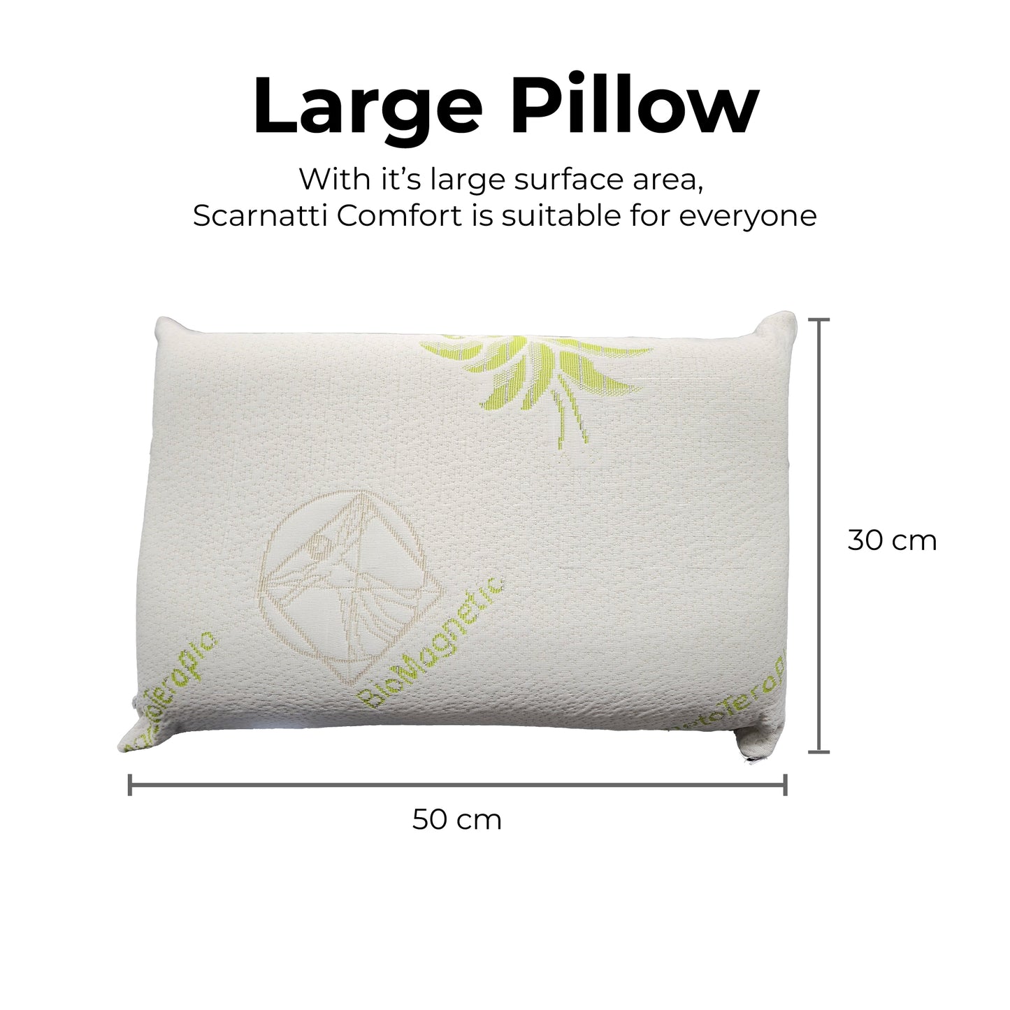 Scarnatti™ Comfort Silver Memory Foam Pillow (30x50x8/11cm)