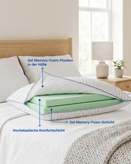 Scarnatti FlexCool Kissen – höhenverstellbar mit Gel-Memory-Foam