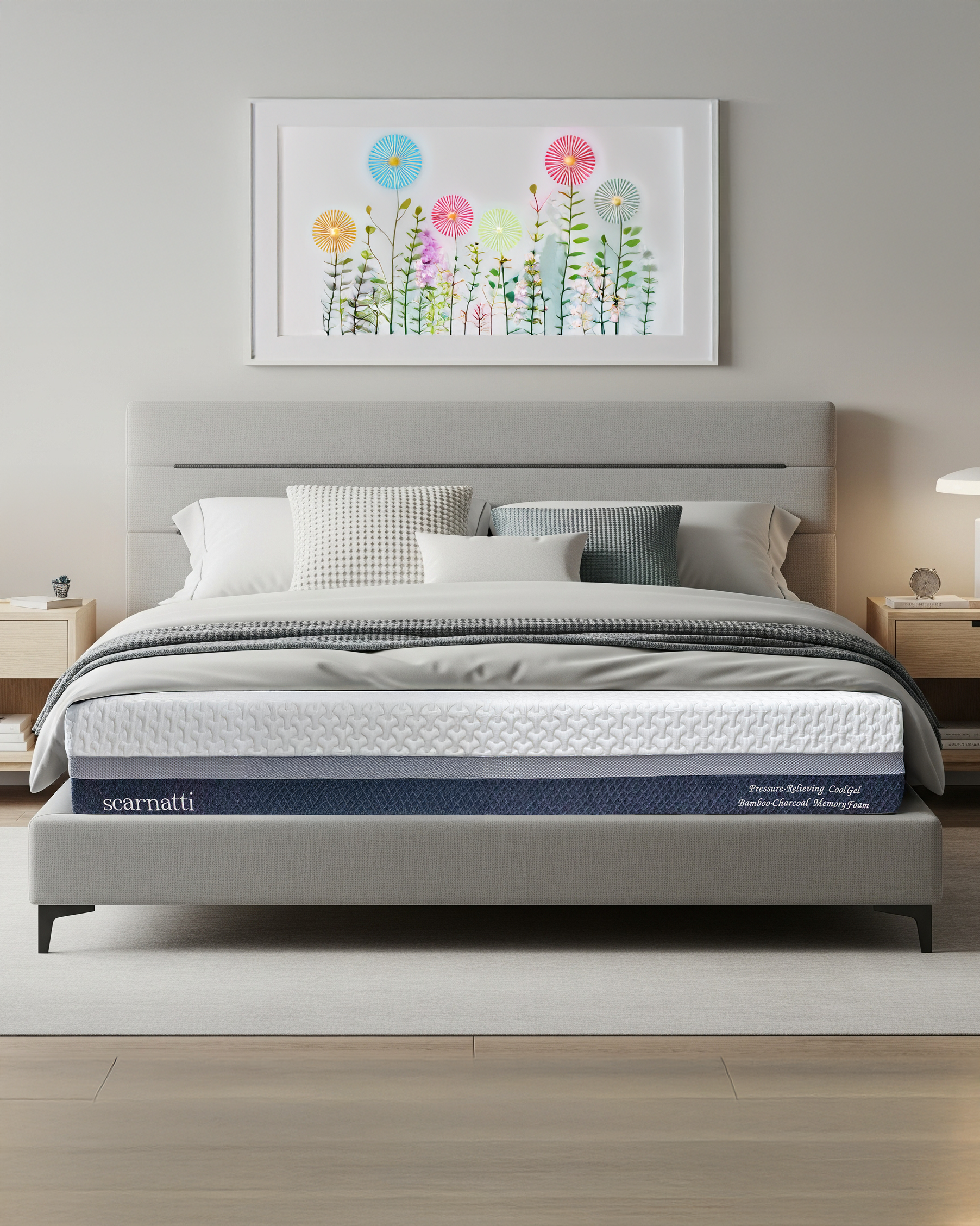 Scarnatti Excellence King Gel Memory Foam Mattress - 27cm